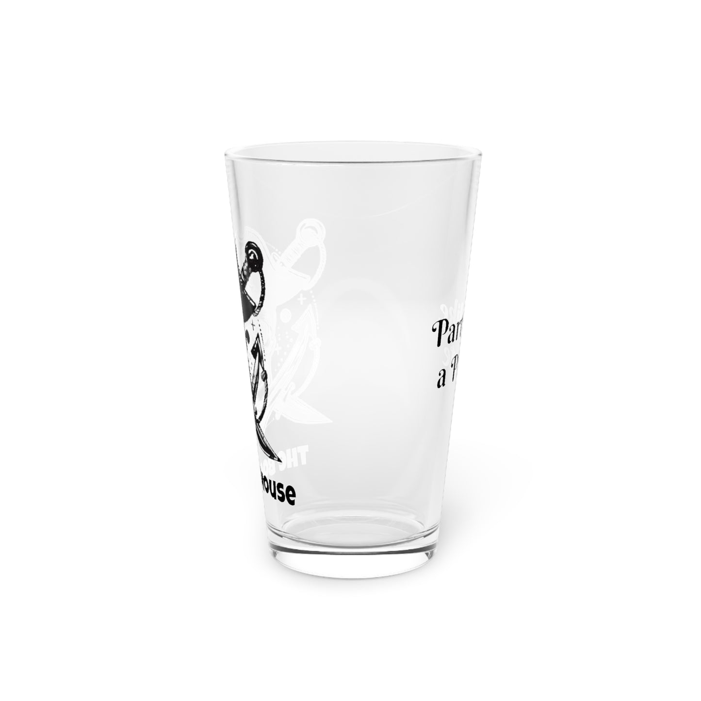 Pirate Skull Boathouse Glass