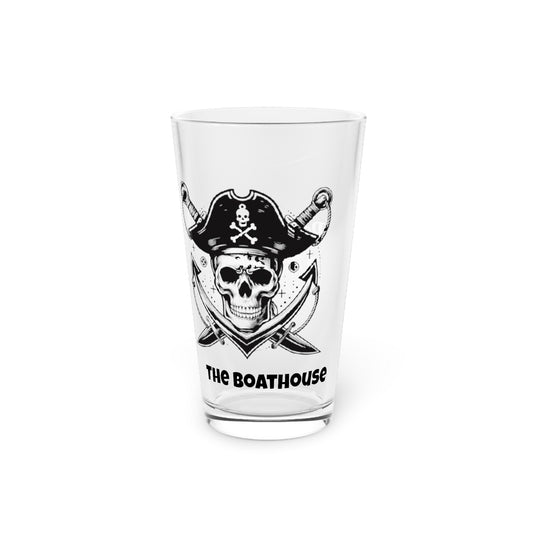 Pirate Skull Boathouse Glass